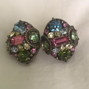 Vintage jeweled earrings